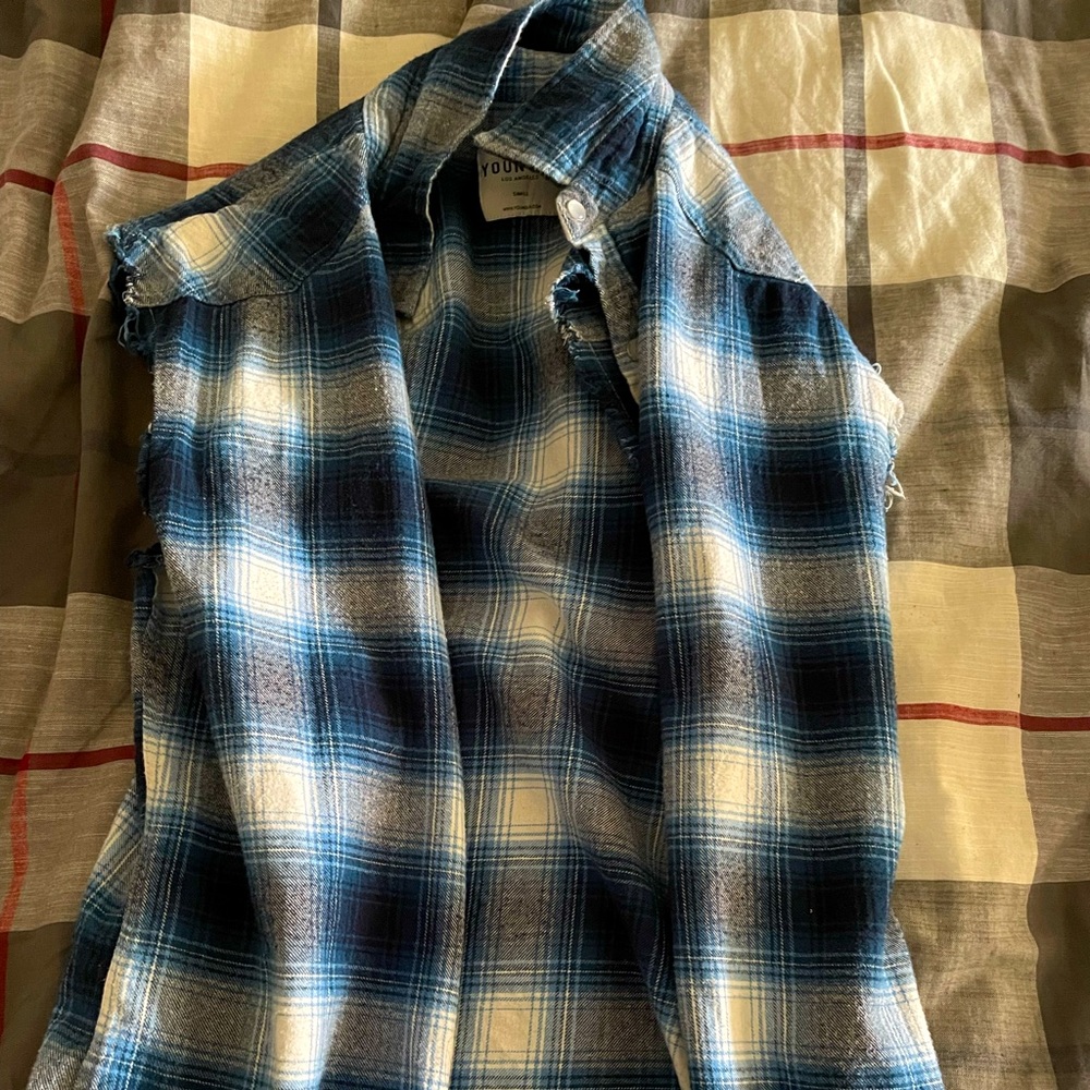 YoungLA cutoff flannel